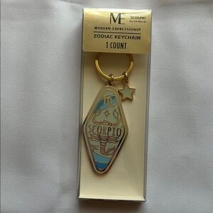 Modern Expressions Scorpio Zodiac Keychain with Star Charm